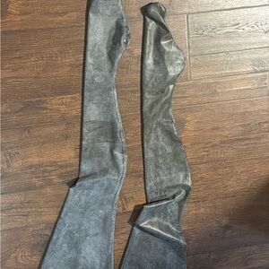 Savage X Fenty Black Latex Thigh-High Stockings